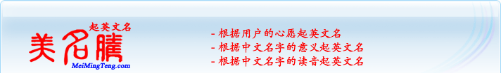 根據(jù)用戶(hù)的心愿起英文名；根據(jù)中文名字的意義起英文名；根據(jù)中文名字的讀音起英文名